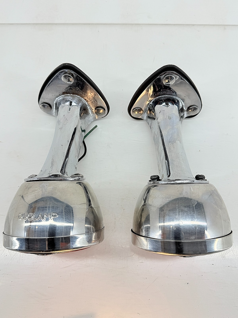 Vintage Duo Lamp Ford Rear Tail Lights Blue Dot Model A 30's Pick Up Rat Rod C69