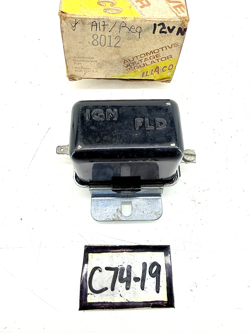 NOS 1961 - 1969 Chrysler Dodge Alternator Voltage Regulator 12 Volt 8012 C74-19