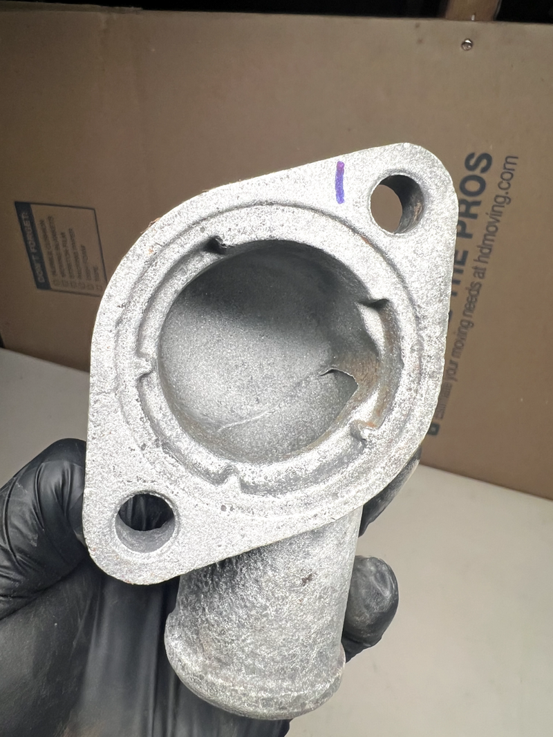 60-72 DODGE PLYMOUTH SLANT6 WATER OUTLET THERMOSTAT HOUSING MOPAR 2121524 B20-1