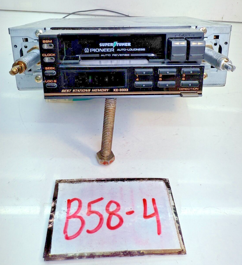 Excellent!!! PIONEER KE-3333 /2323 AM/FM Stereo Cassette Car Stereo System B58-4