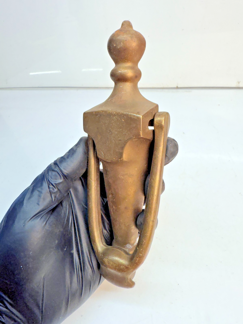 VINTAGE ANTIQUE BRASS 1900's English Style DOOR KNOCKER 7.5" B68-21