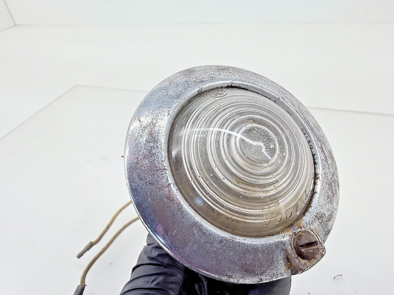 Original Jeep Willys DODAM PAIR Parking Turn Signal Lights Lens Bezels C46-47