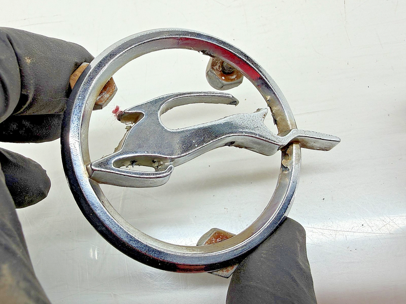 OEM 1964 Chevrolet Impala Rear Quarter Panel Fender Emblem Pair 4413012 E7-133