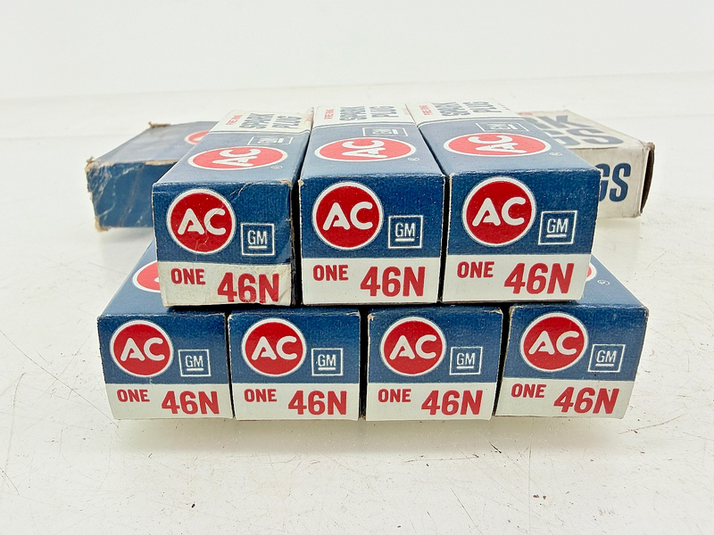 (7) NOS 1958 - 1965 Chevy Impala 348 396 AC 46N Fire Ring Spark Plugs 24 C75-41