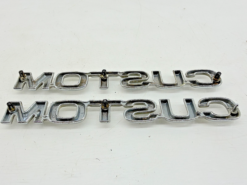 OEM 1980 - 1986 Ford F150 F250 F350 Custom Name Plate Emblems E0TB-16B114-CC E9