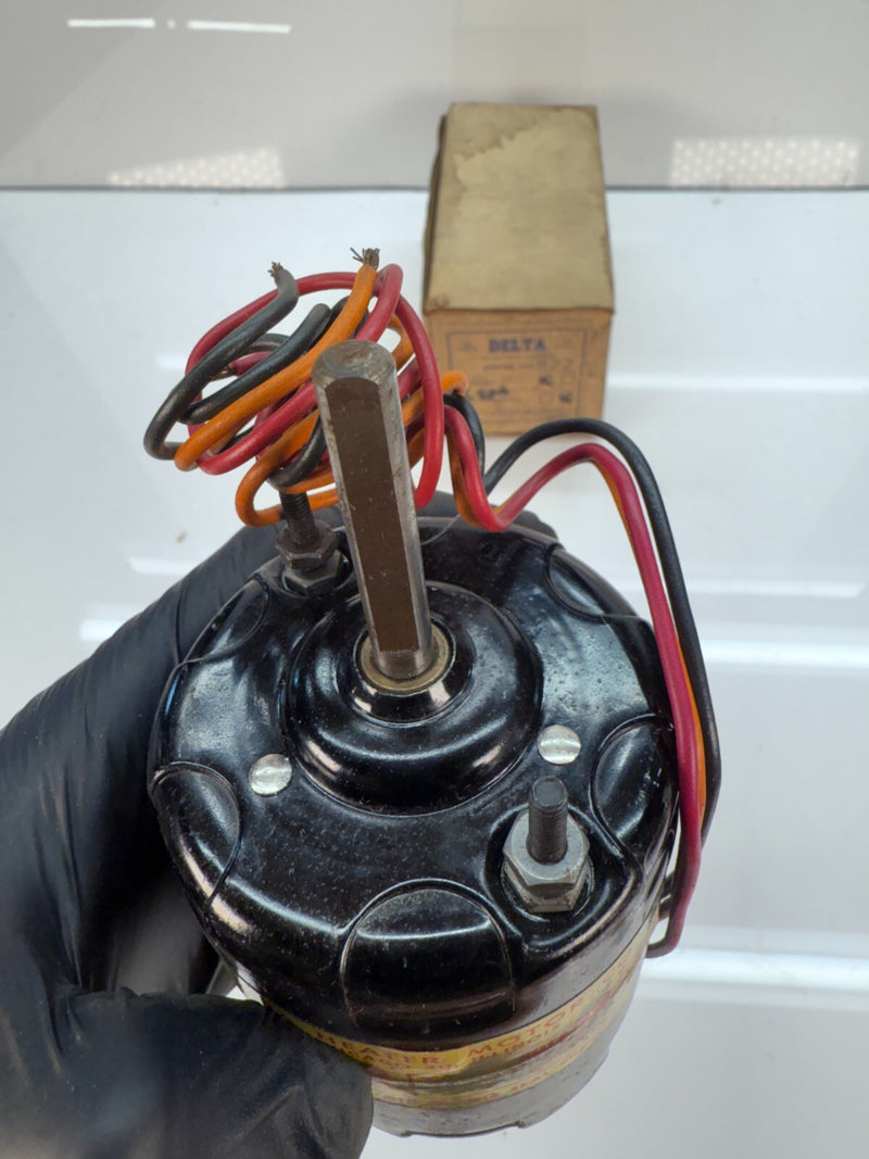 NOS DELTA HEATER MOTOR 822 ROTATION C.W - 5/16" SHAFT DIAMETER 12V 2SD C19-24