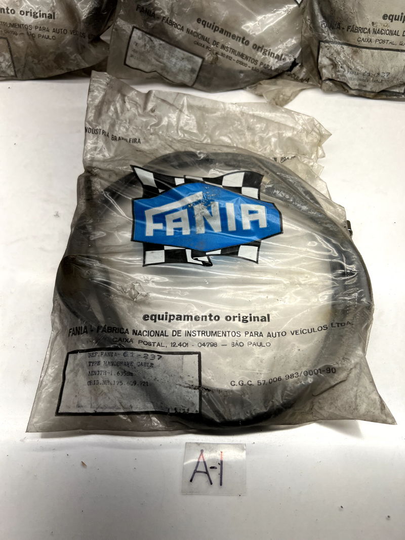 (1) NOS Fania Emergency Hand Brake Cable 1.635mm Volkswagen 175 609 721 C1-32