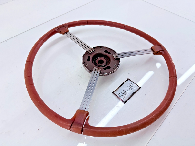 Vintage ORIGINAL 1939 BUICK 8 EIGHT CHROME Flat Bar BANJO STEERING WHEEL SW-20