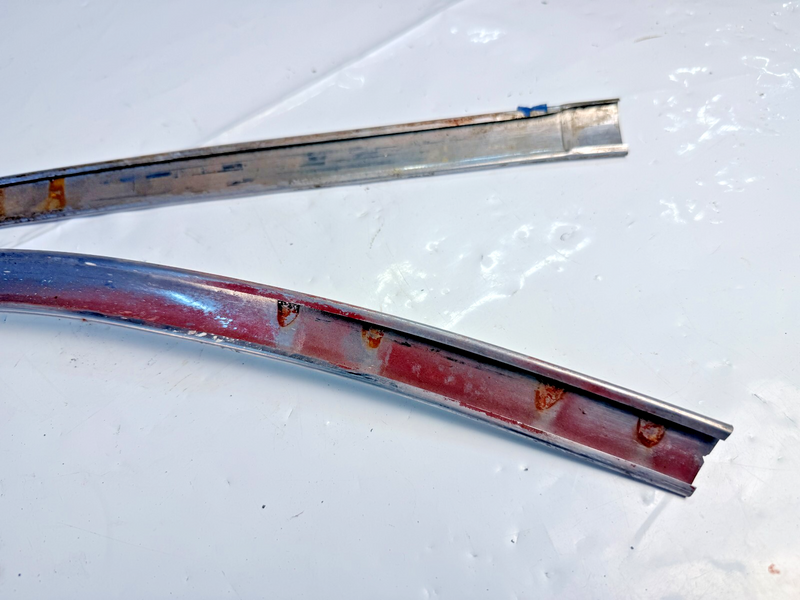 OEM 1959 1960 IMPALA PAIR LOWER WINDSHIELD TRIM MOULDINGS EL CAMINO S1-45