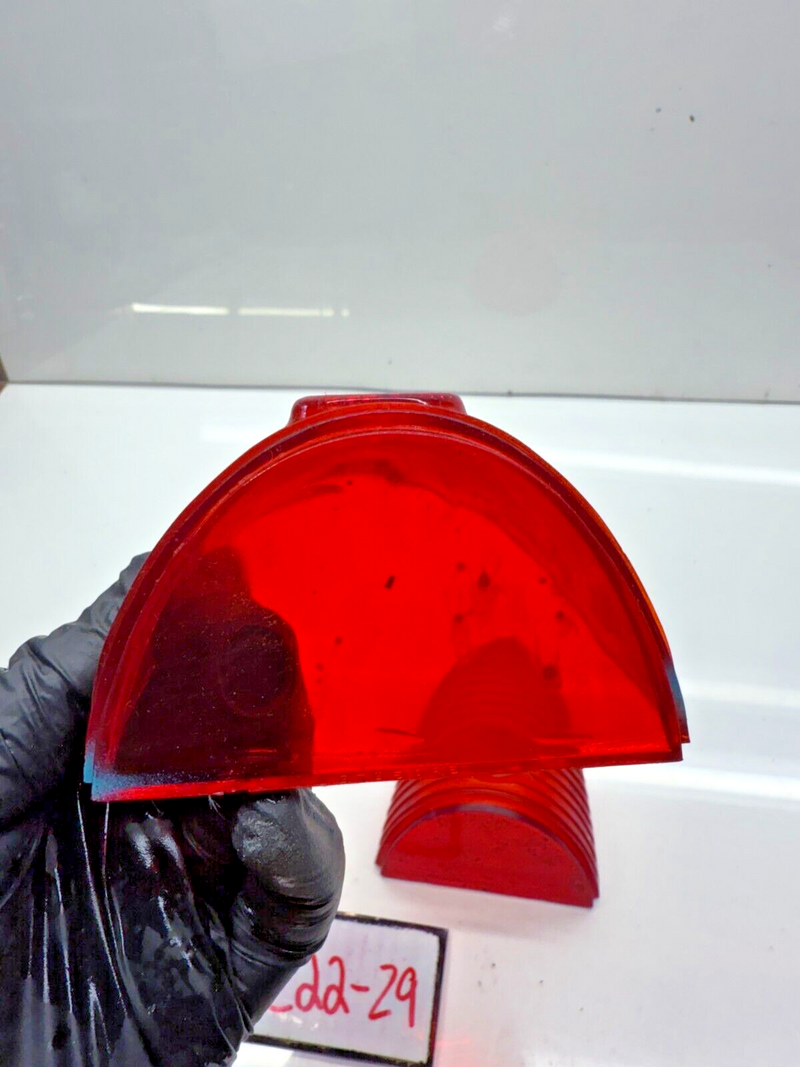 Vintage 1955 Chevy Glo-Brite GB-344 Red Stop Tail Light Lens 5945878 55 C22-29