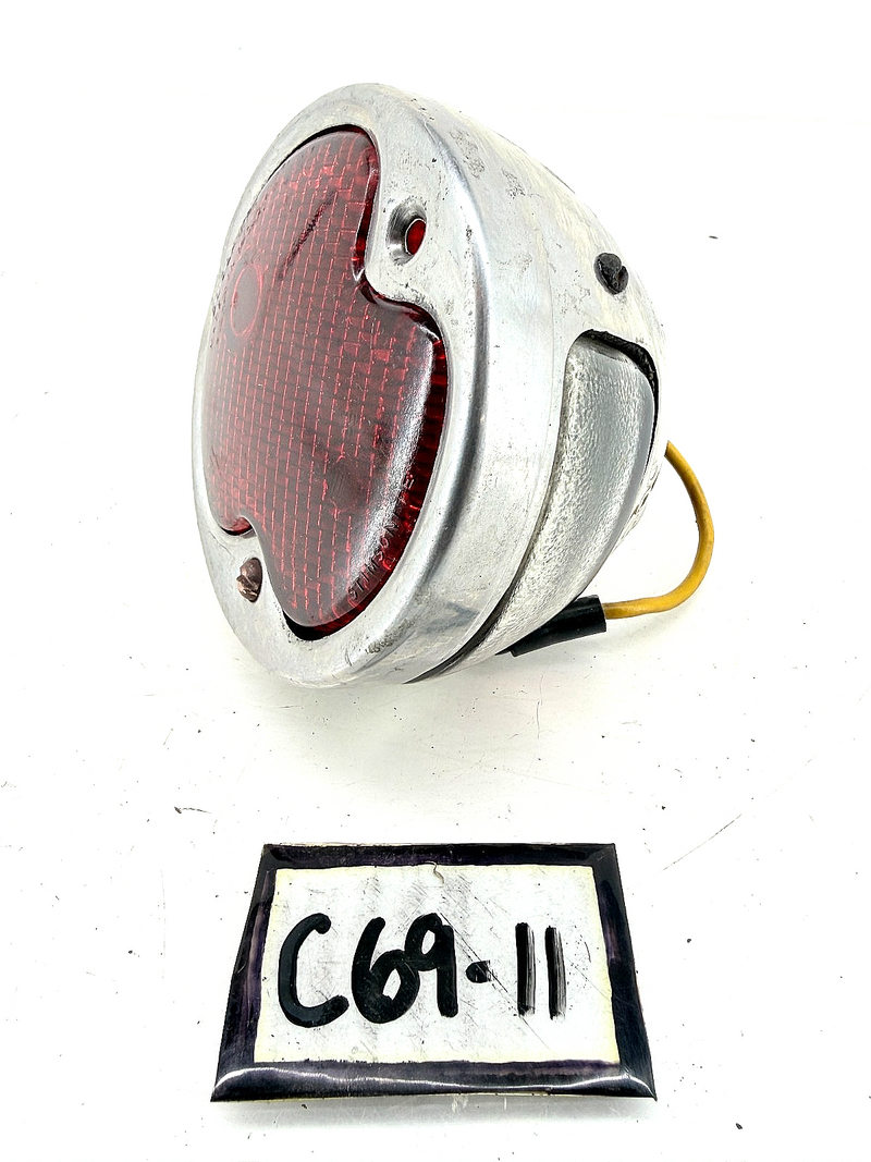 Early OEM DUOLAMP 1928 Model A Ford Tail Light Lamp Housing / Clear License Lens
