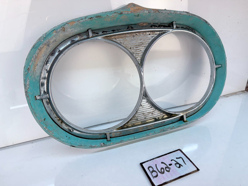 Vintage OEM 1958 Edsel Ranger Headlight Bezels 13061 head light Trim Ring B62-27