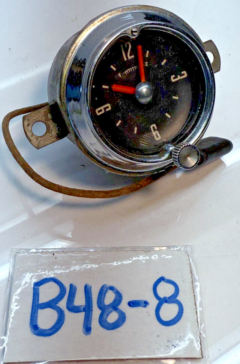 OEM 1952-53 Ford Mercury Gauge Wind Up Dash Clock Assembly Wiring FOMOCO B48-8