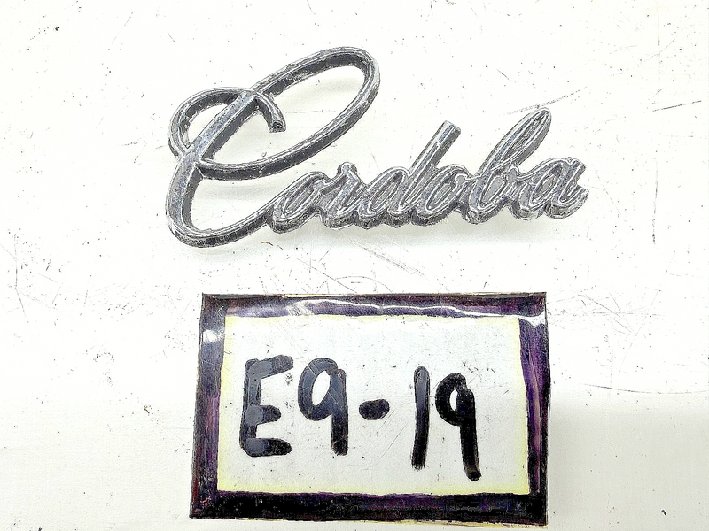 OEM 1975 - 1979 Chrysler Cordoba Glove Box Door Name Plate 3832109-18700 E9-19