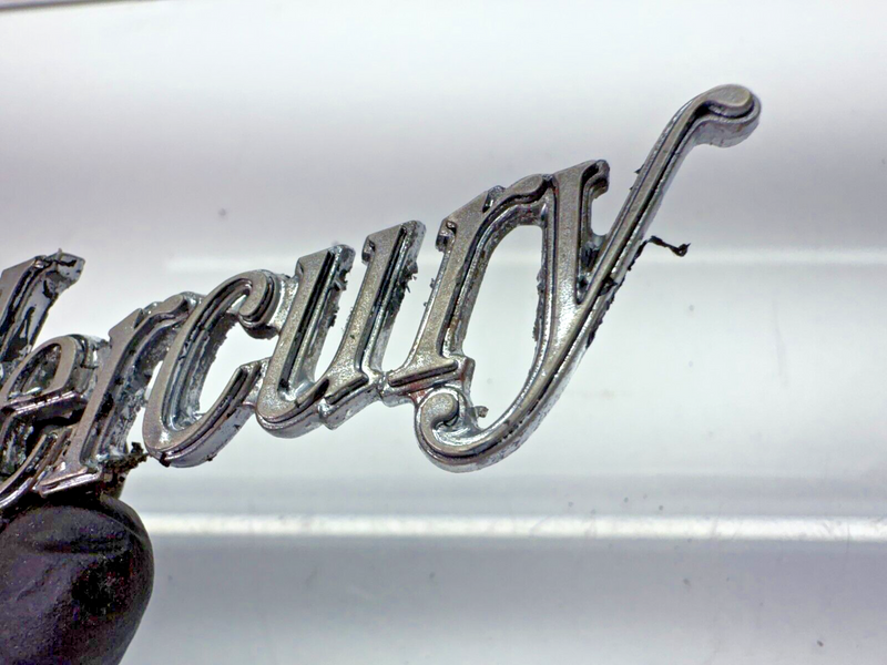 Vintage OME Mercury Script Car Emblem Logo Trim 5”  Metal D3MB8B357 B32-138