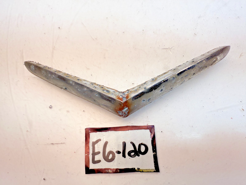 VINTAGE OEM 1956 DESOTO V FUEL DOOR EMBLEM 1621560 FIREFLITE FIREDOME E6-120