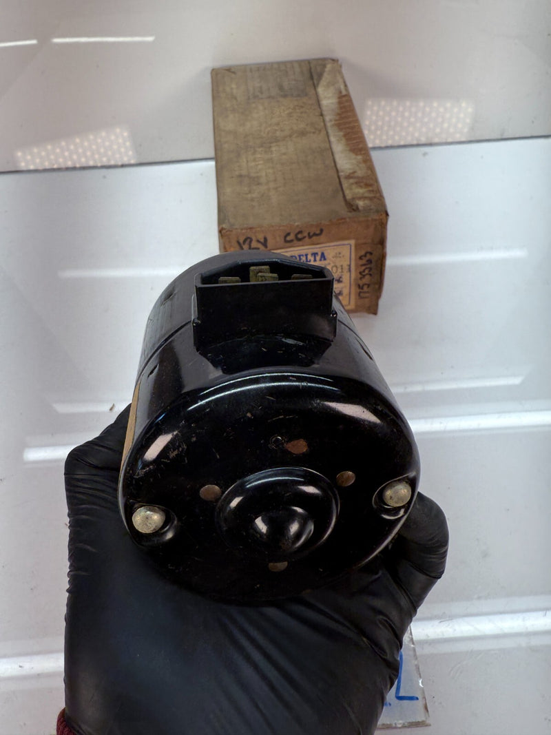 NOS DELTA HEATER MOTOR 1011 - ROTATION CCW - 5/16" SHAFT DIAMETER 12V C19-22