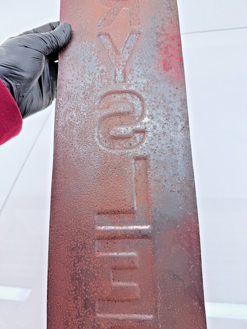 RARE Vintage Original Chrysler Metal Sign Embossed Letters ManCave Garage 29x6