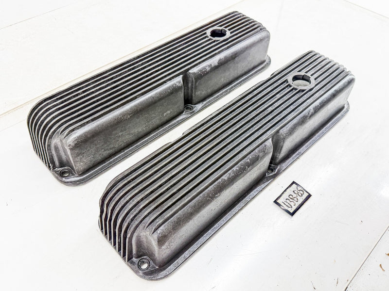 VINTAGE CAL CUSTOM FORD FE 390 427 FINNED ALUMINUM VALVE COVERS 40-1018 U3B-85