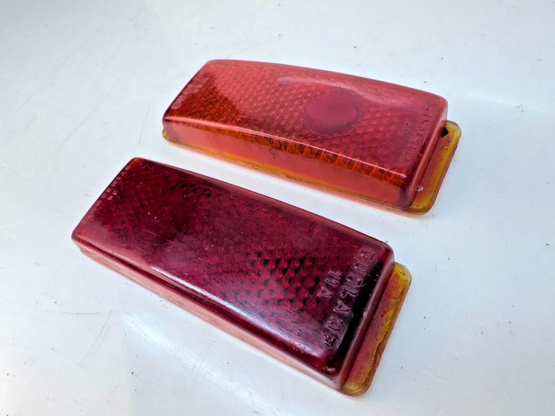 OEM 1941 Ford Duo Lamp PAIR Tail Light Lens #11A Passenger Glass B76-9