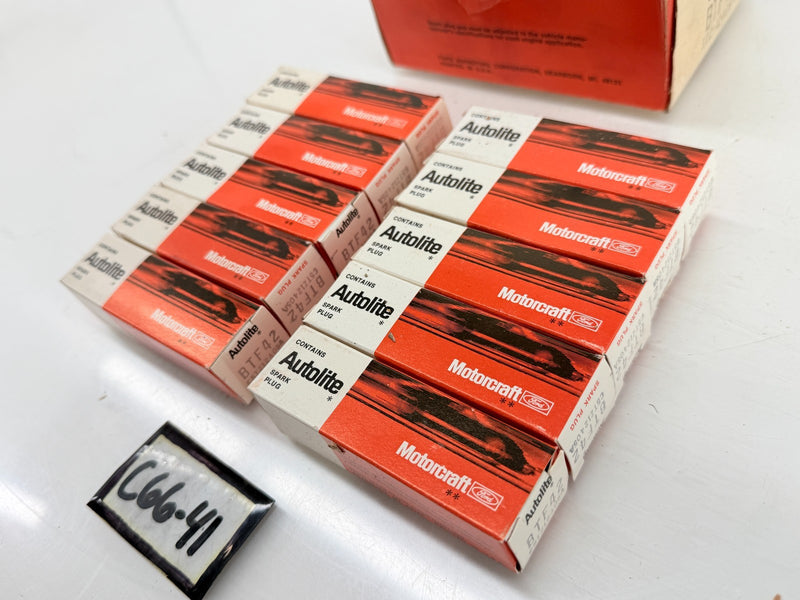 (10) NOS 1965 - 1968 Ford Mustang Mercury AUTOLITE 289 Spark Plugs BTF42 C66-41