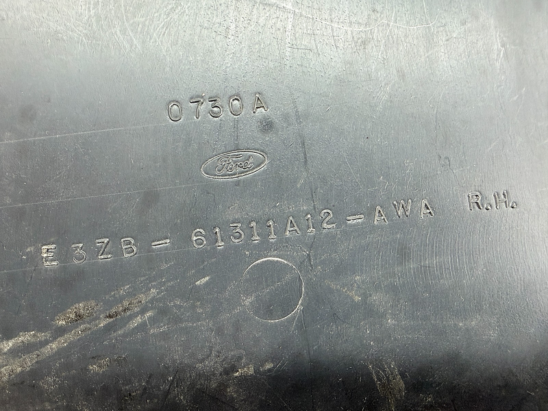 OEM 1984 - 1986 FORD MUSTANG LOWER RH REAR KICK PANEL E3ZB-61311A12-AWA B57-53