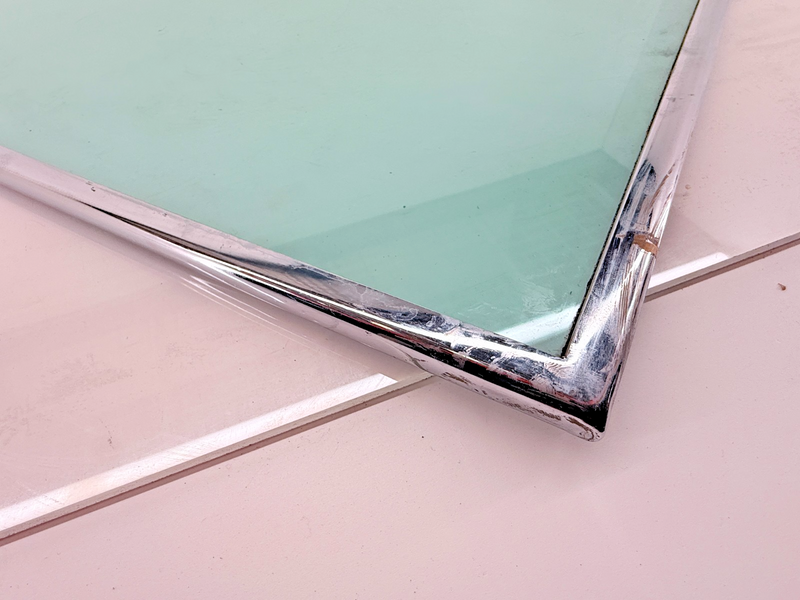 ORIGINAL 1955 1956 1957 CHEVY Bel Air SET Side Door CHROME Frame & Glass U5B-21