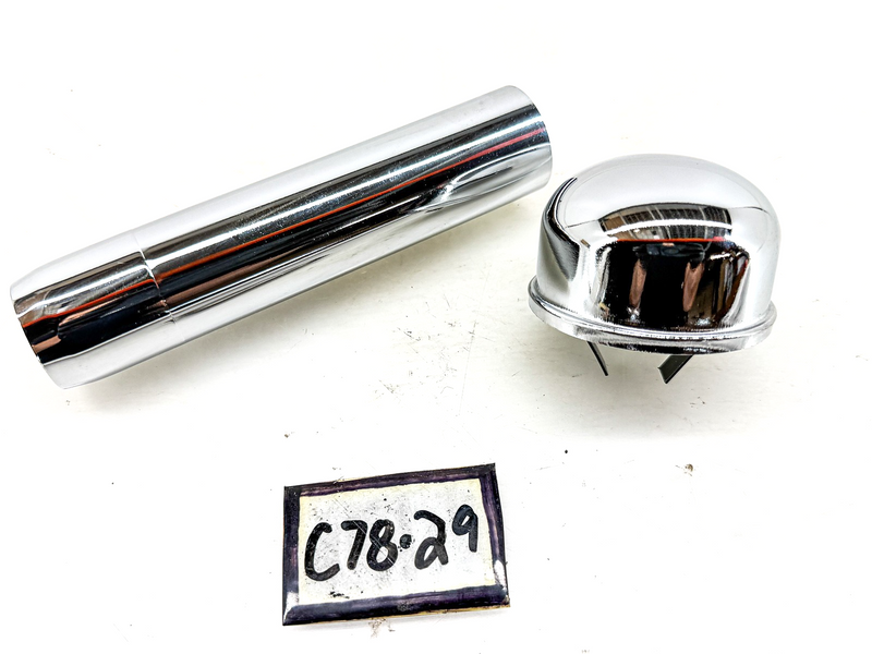 1956 FORD THUNDERBIRD CHROME OIL FILLER TUBE and BREATHER CAP C78-29