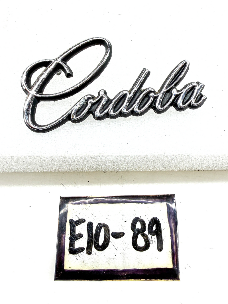 OEM 1975 - 1979 CHRYSLER CORDOBA FENDER EMBLEM MOPAR 3832109 E10-89