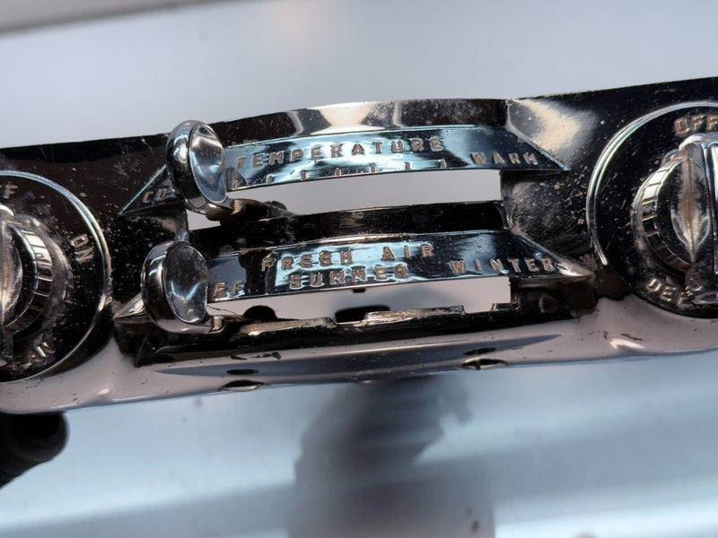 OEM  1949 - 1951 Dodge Chrysler Chrome Heater AC Control Bezel 1253406 B46-9