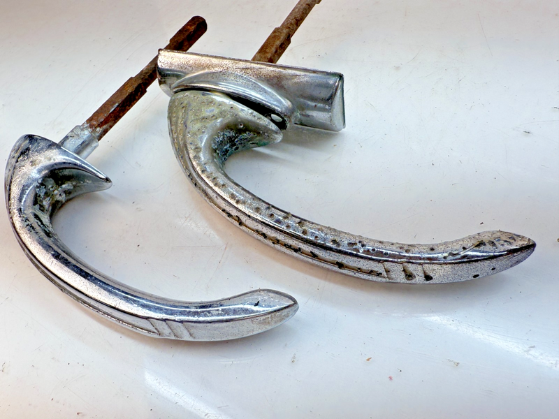 OEM 1941 1942 Dodge CHROME PAIR Exterior Door Handle B79-29
