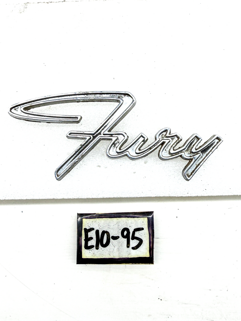 OEM 1965 1966 PLYMOUTH FURY FENDER EMBLEM MOPAR 2524233 E10-95