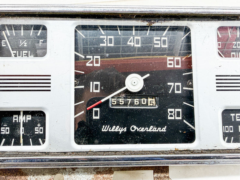 1948 1949 Willys Overland Jeepster Instrument Cluster Speedometer Gauges C79-39