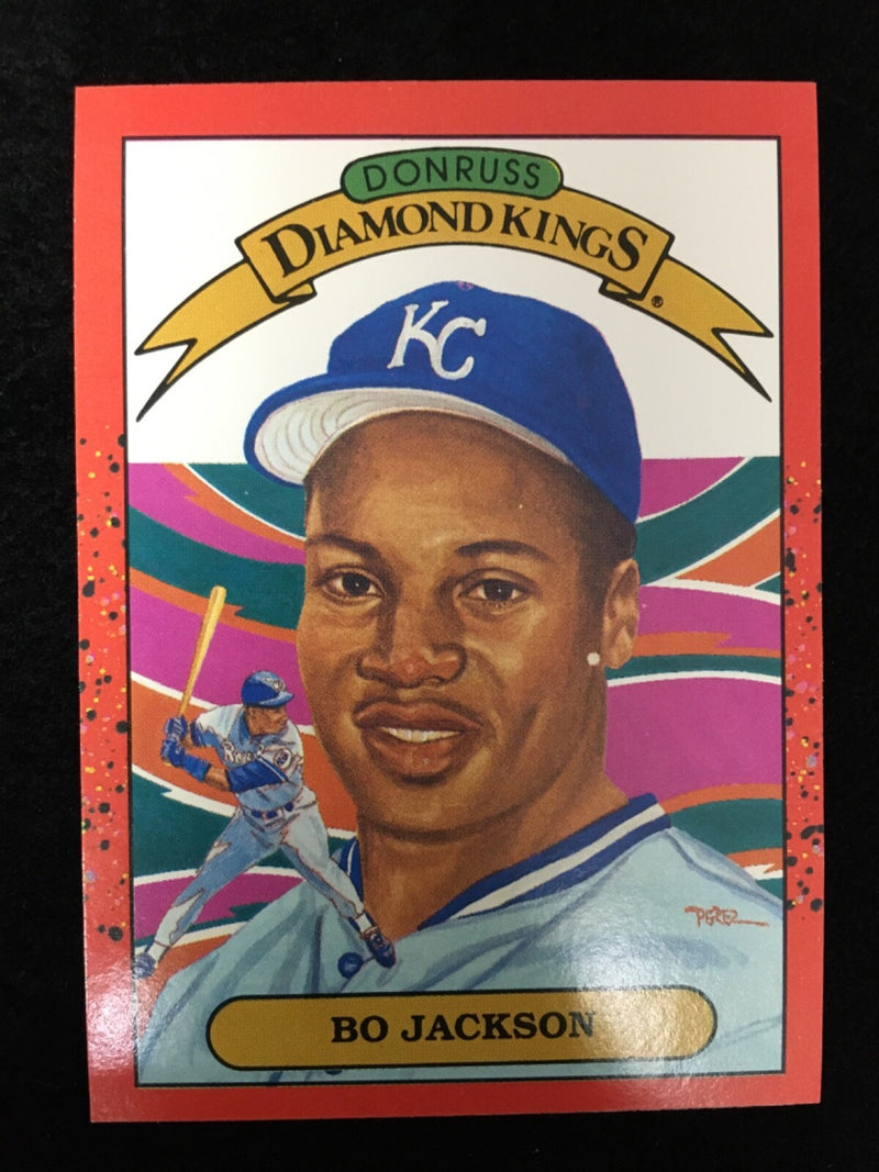 FRESHLY OPENED Bo Jackson Diamond Kings 1990 Donruss #1 RARE **Errors On Face**