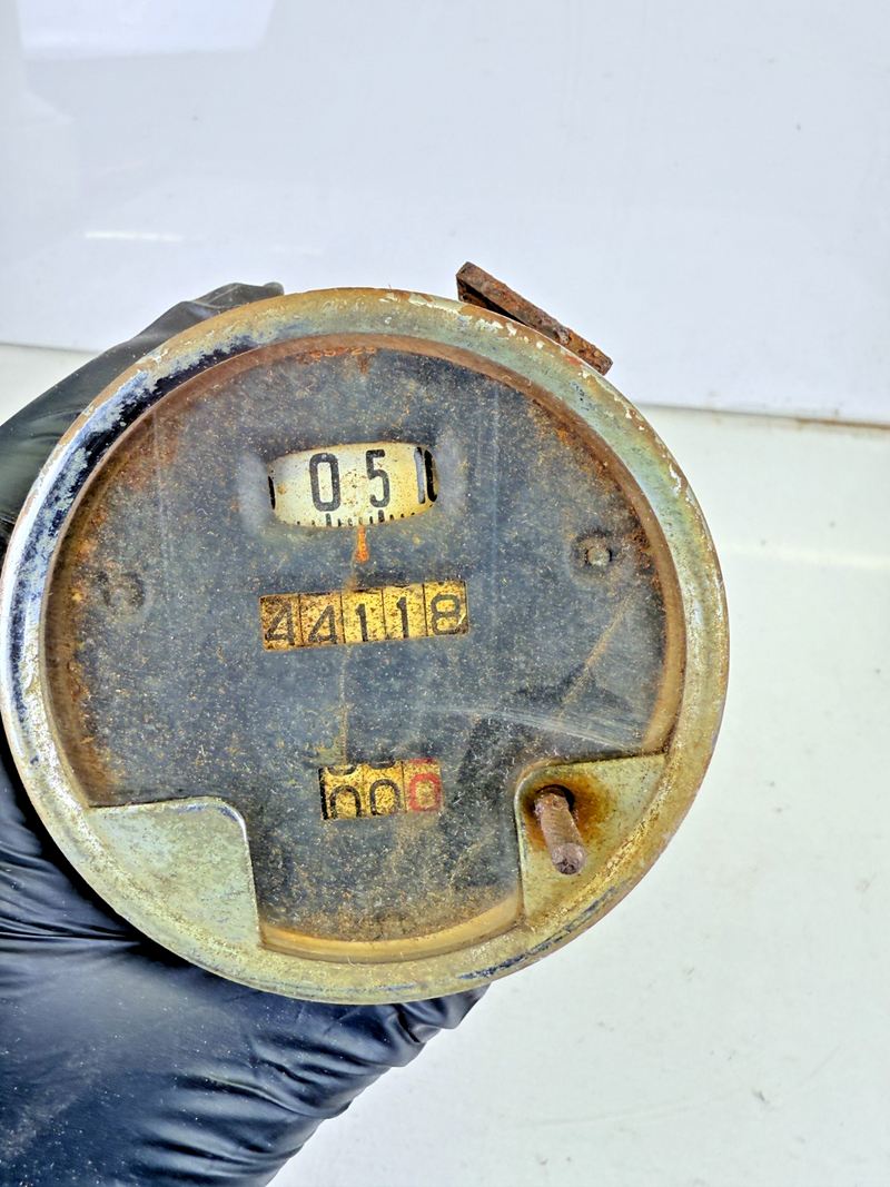 Vintage Stewart Warner? Brass Era Drum Speedometer Rat Rod Model T Ford C27-1