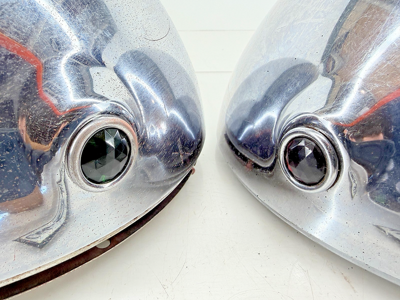 RARE OEM 1930's CADILLAC HEADLIGHTS V12 V16 CM HALL RED GREEN JEWELS HEAD LIGHTS