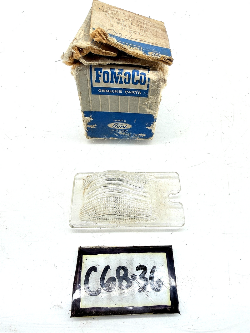 NOS 1960 - 1962 Ford Galaxie Fairlane License Plate Lamp Glass Lens C0AF-13564-A