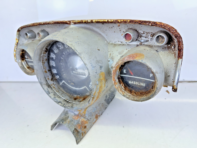 OEM 1957 Chevrolet Belair Instrument Cluster Speedo Fuel Temp Gauges C25-4