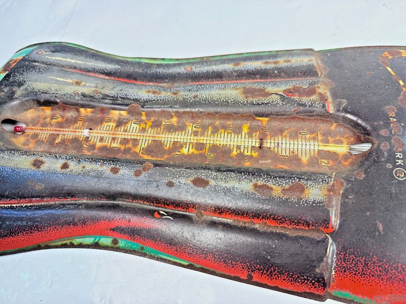 VINTAGE LARGE 29” COCA COLA EMBOSSED BOTTLE THERMOMETER SIGN 1960 - 1970’s