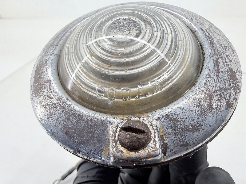 Original Jeep Willys DODAM PAIR Parking Turn Signal Lights Lens Bezels C46-47