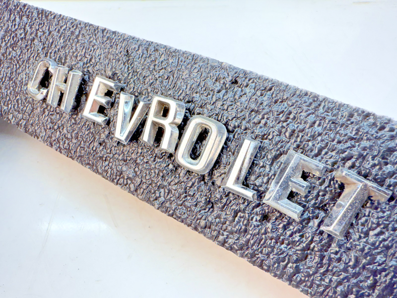 OEM 1960 1961 Chevy Impala Bel Air Chrome HOOD LETTERS "CHEVROLET" 60 61 E5-70