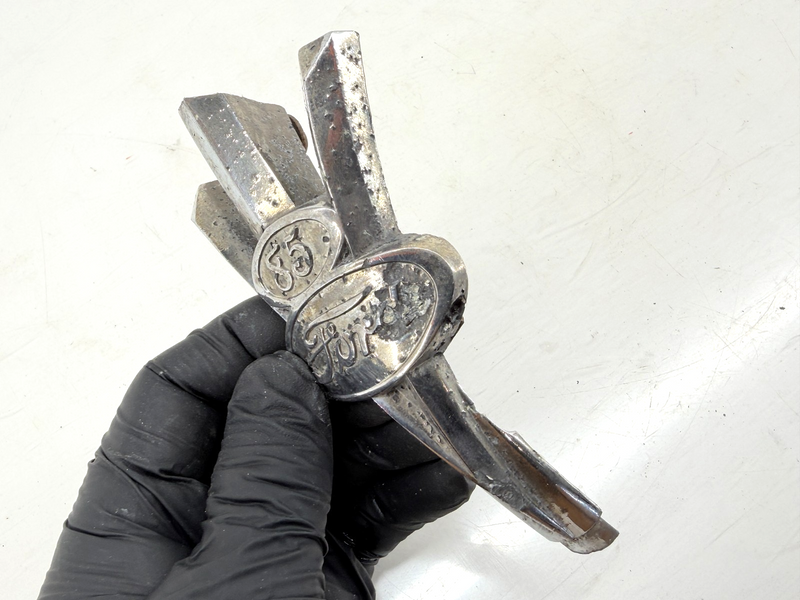 OEM 1937 Ford Trucks V8 "FORD 85" Hood Grill Ornament Chrome 4558 C67-48