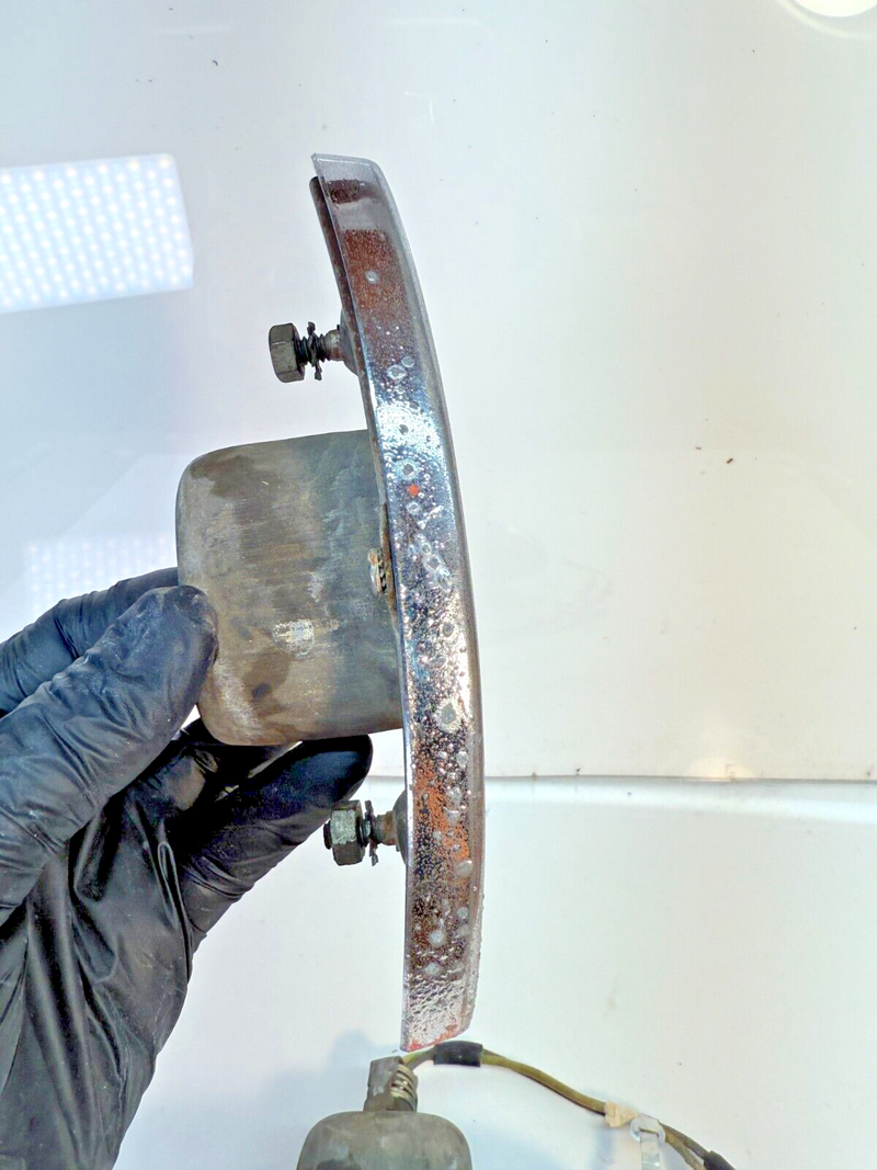 OEM FORD 8A-13448-A1 1949 1950 PAIR TAIL LIGHT ASSEMBLY CHROME BEZEL B55-23