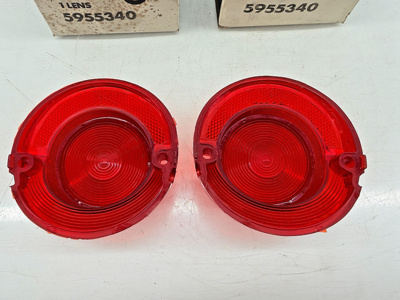 NOS 1964 Chevrolet Biscayne Tail Light Lens Pair SAE STDB 64 5955340 C71-2