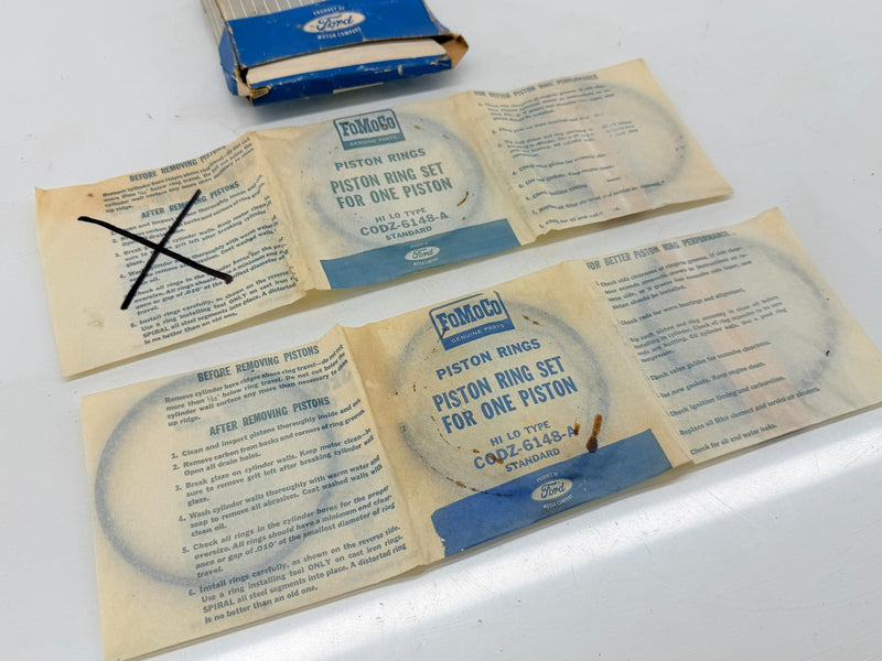 NOS 1961 - 1963 Ford 330 H/D Std HI-LO PISTON RINGS SET C57-44