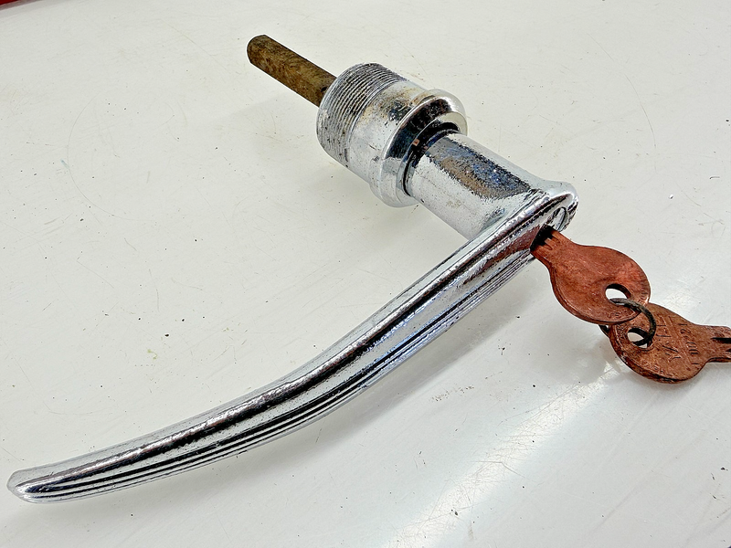 Vintage OEM 1941 1942 Ford Locking Trunk Handle w/ Keys C67-22