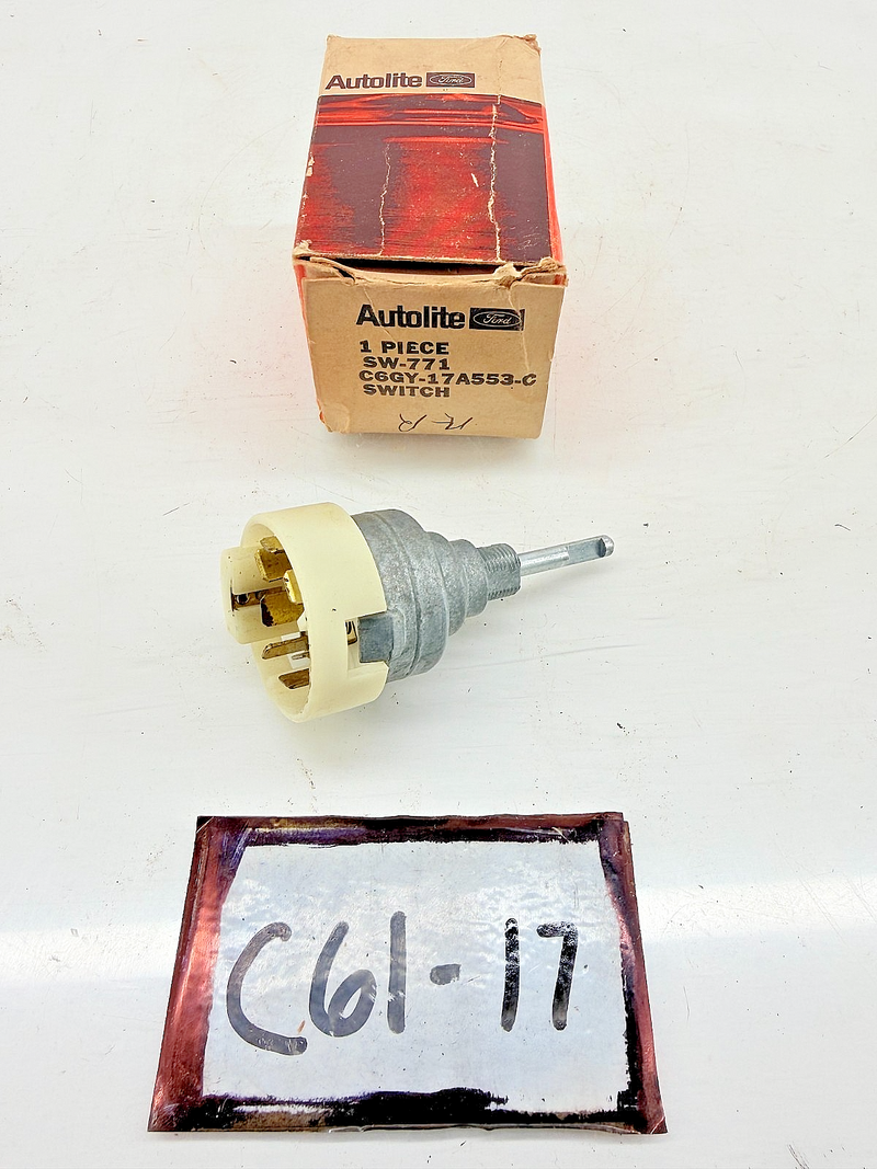 NOS 1966 MERCURY COMET W/O INTERMITTENT WINDSHIELD WIPER SWITCH C6GY17A553C C61