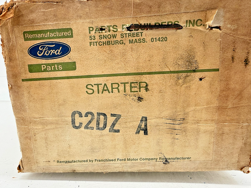 NOS 1962 - 1970 Ford Mustang Falcon Fairlane Starter C2DZ-A C3DF-11131-A C62-2