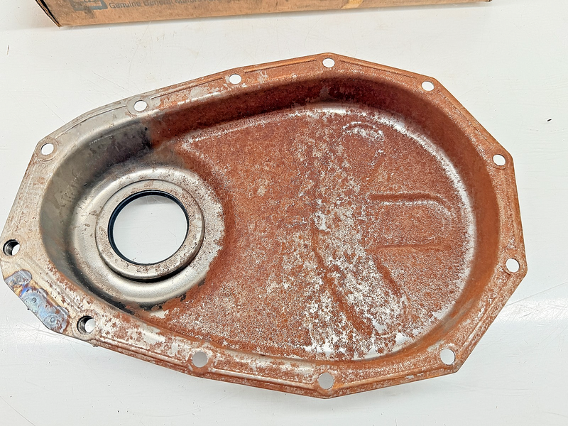 NOS 1937 - 1962 Chevy Master Impala Bel Air Crankcase Timing Cover 838869 C72-23