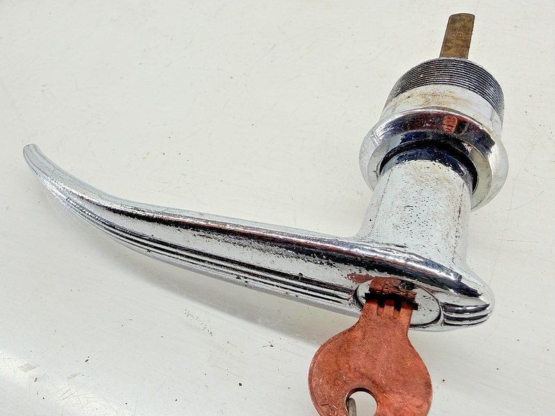 Vintage OEM 1941 1942 Ford Locking Trunk Handle w/ Keys C67-22